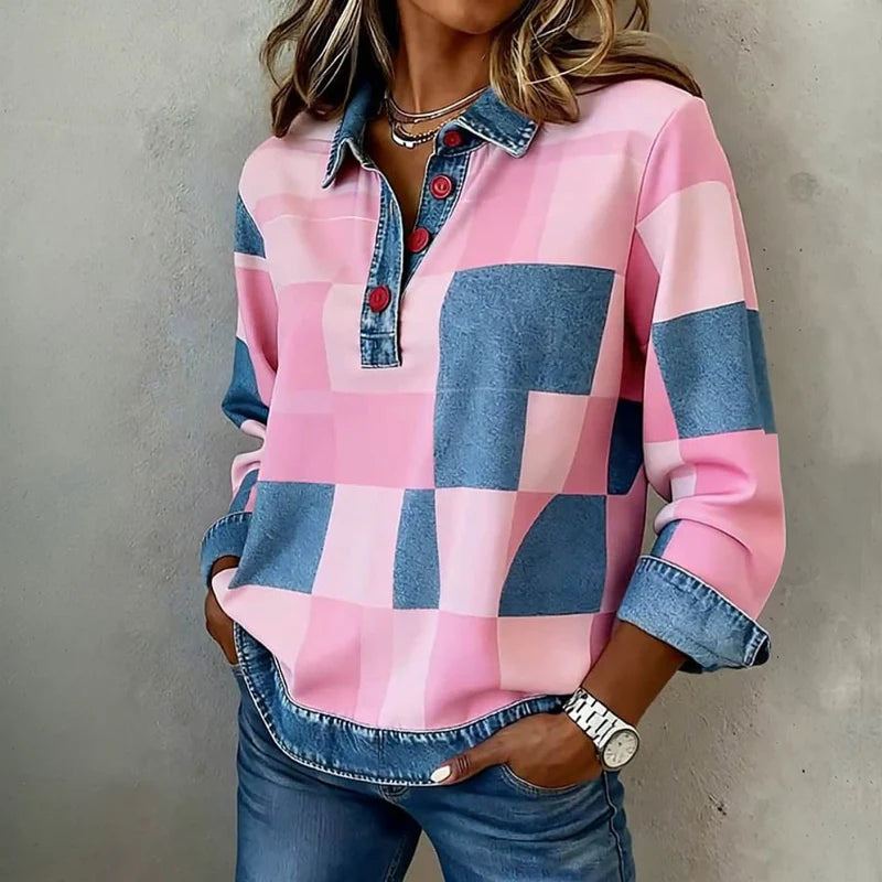 Sudadera vintage a cuadros