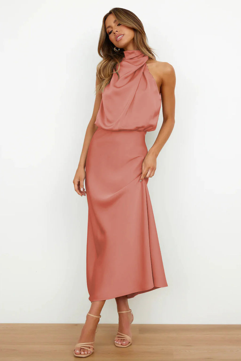 Violeta | Vestido drapeado Sahara