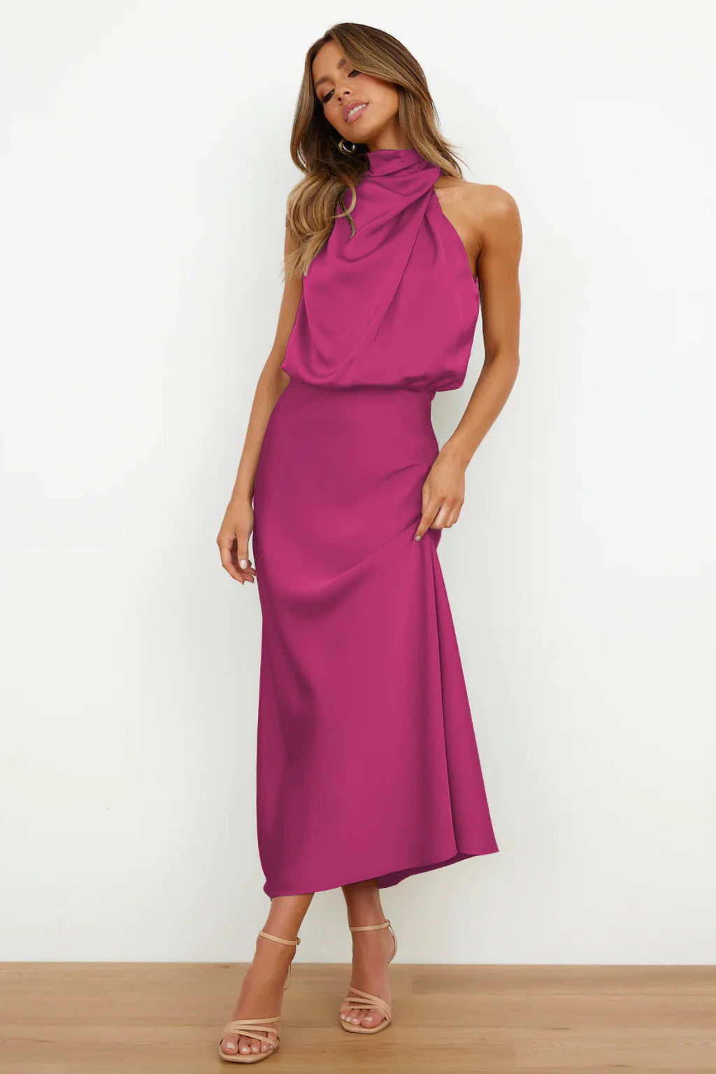 Violeta | Vestido drapeado Sahara