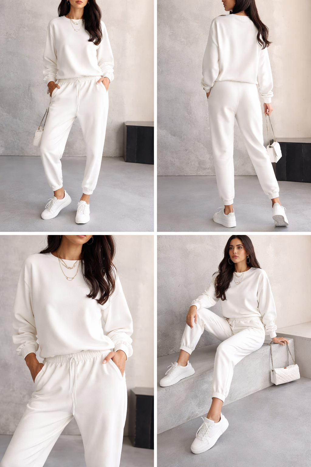 Conjunto casual de manga larga