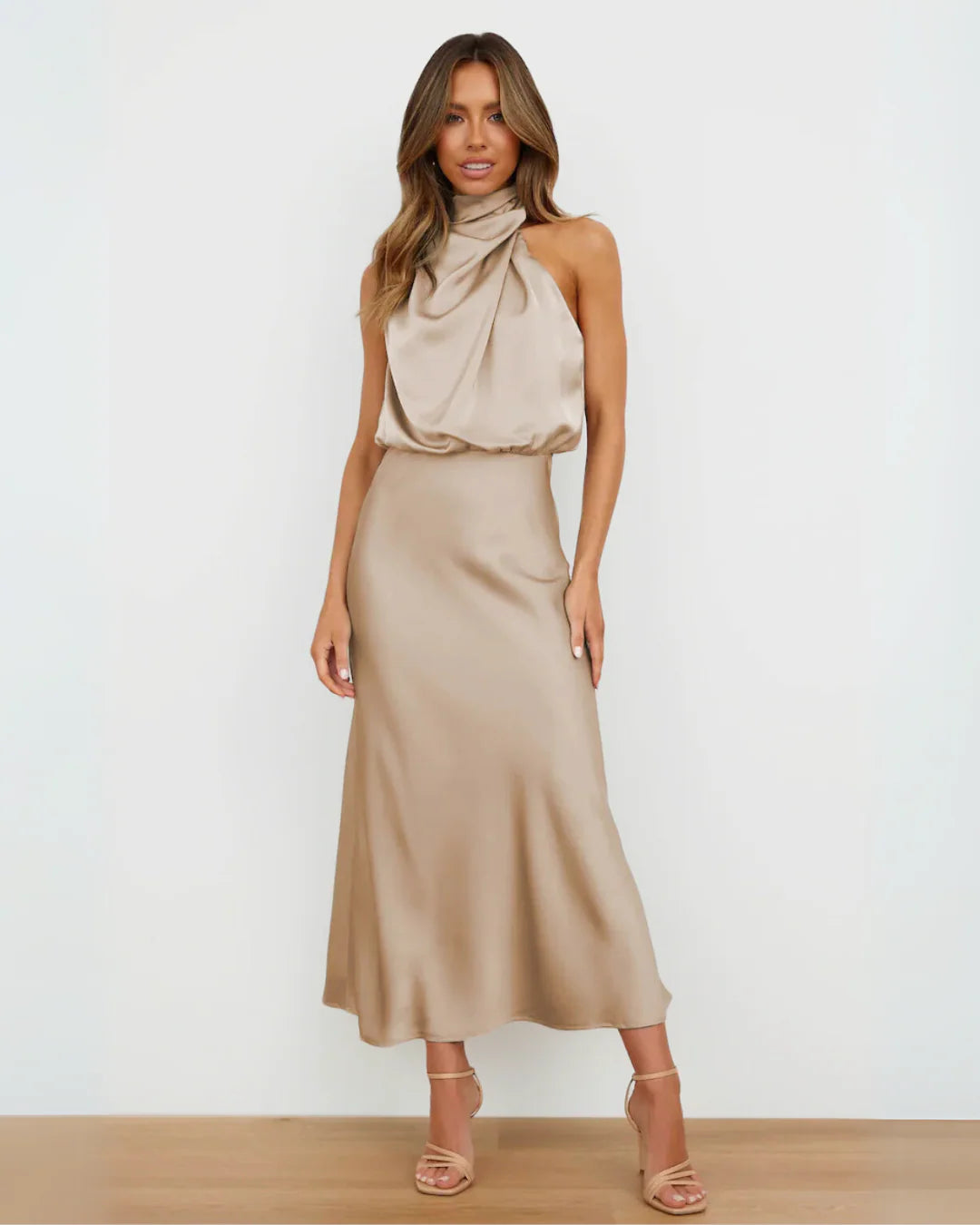 Violeta | Vestido drapeado Sahara