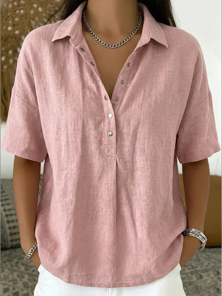 Blusa con cuello y detalle de botones
