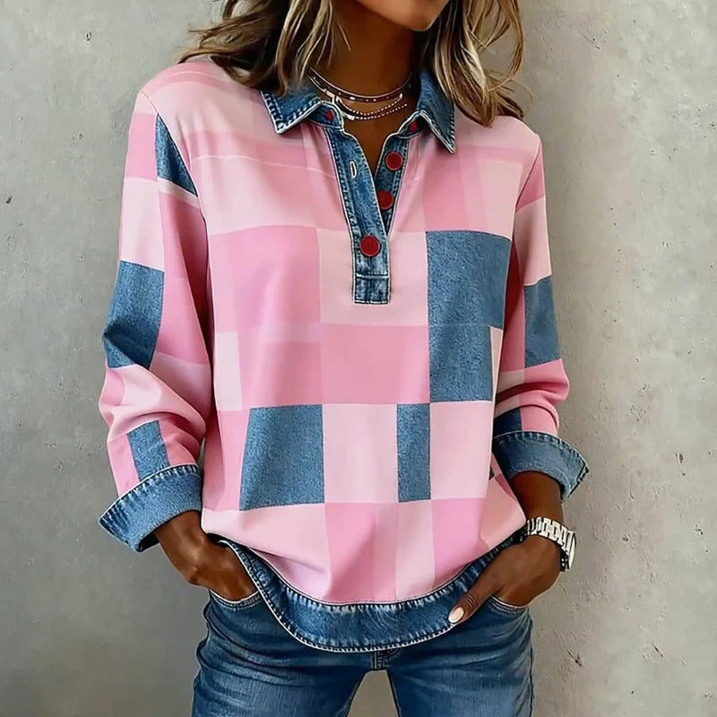 Sudadera vintage a cuadros