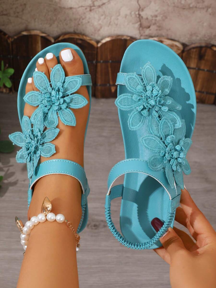 Flora | Sandalias Ortopédicas con Aplicaciones de Flores