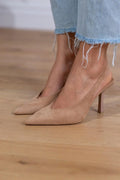 Malena | Tacones bajos color beige