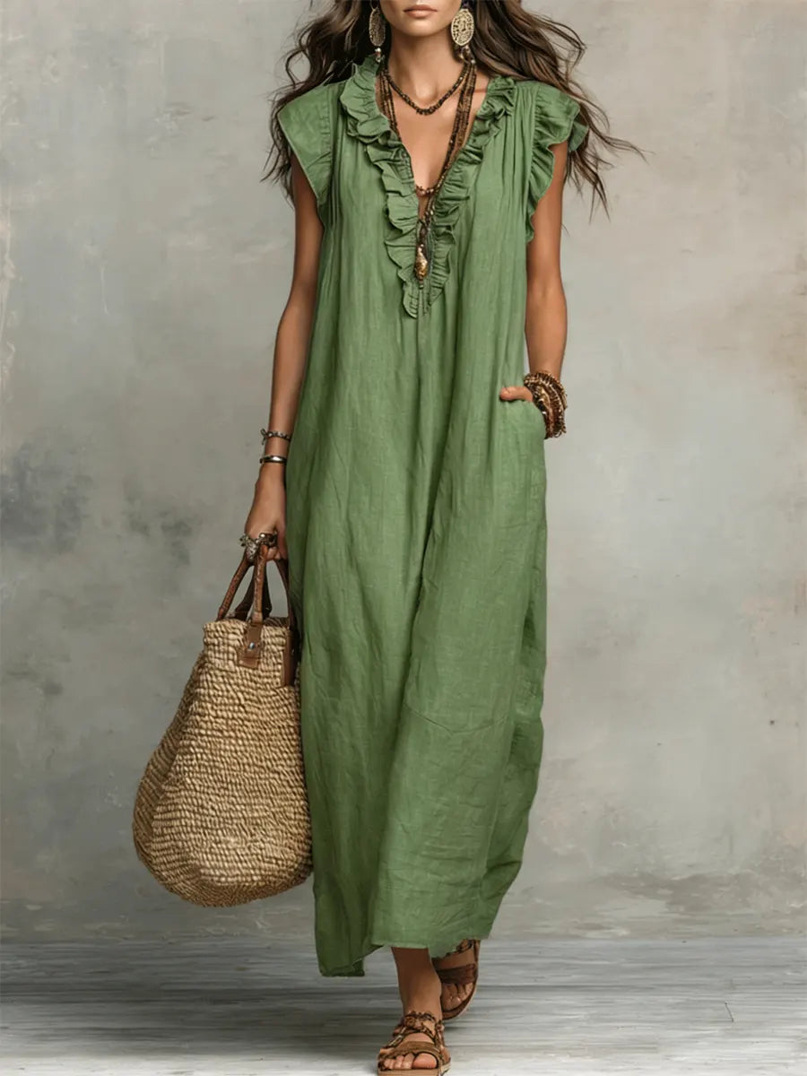 Camela | Vestido largo bohemio