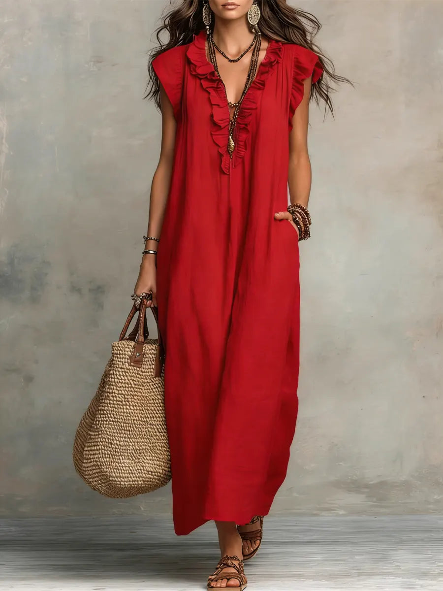 Camela | Vestido largo bohemio