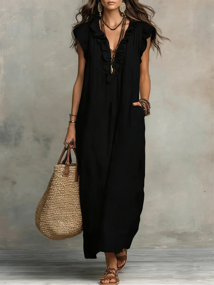 Camela | Vestido largo bohemio