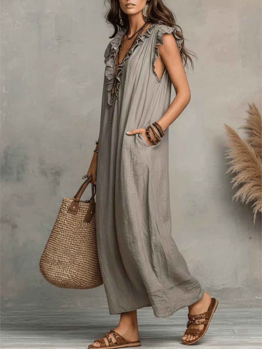Camela | Vestido largo bohemio