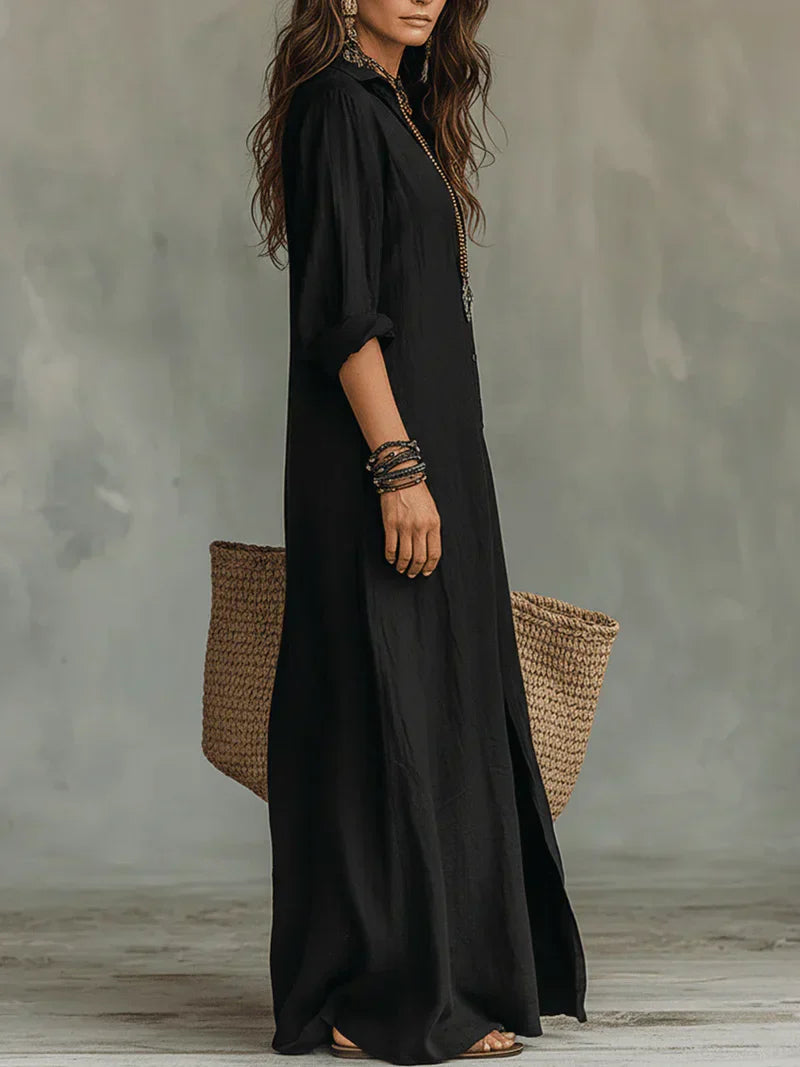 Violeta | Vestido largo sin esfuerzo con una silueta favorecedora. Versátil para el día a día.
